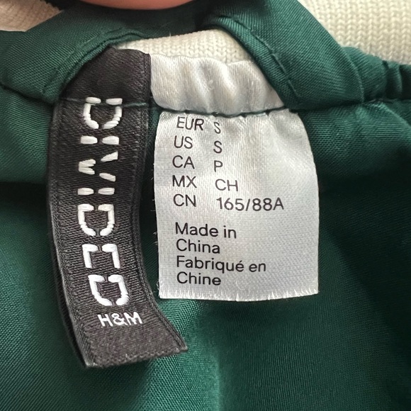 Green & white H&M varsity jacket - Picture 3 of 3